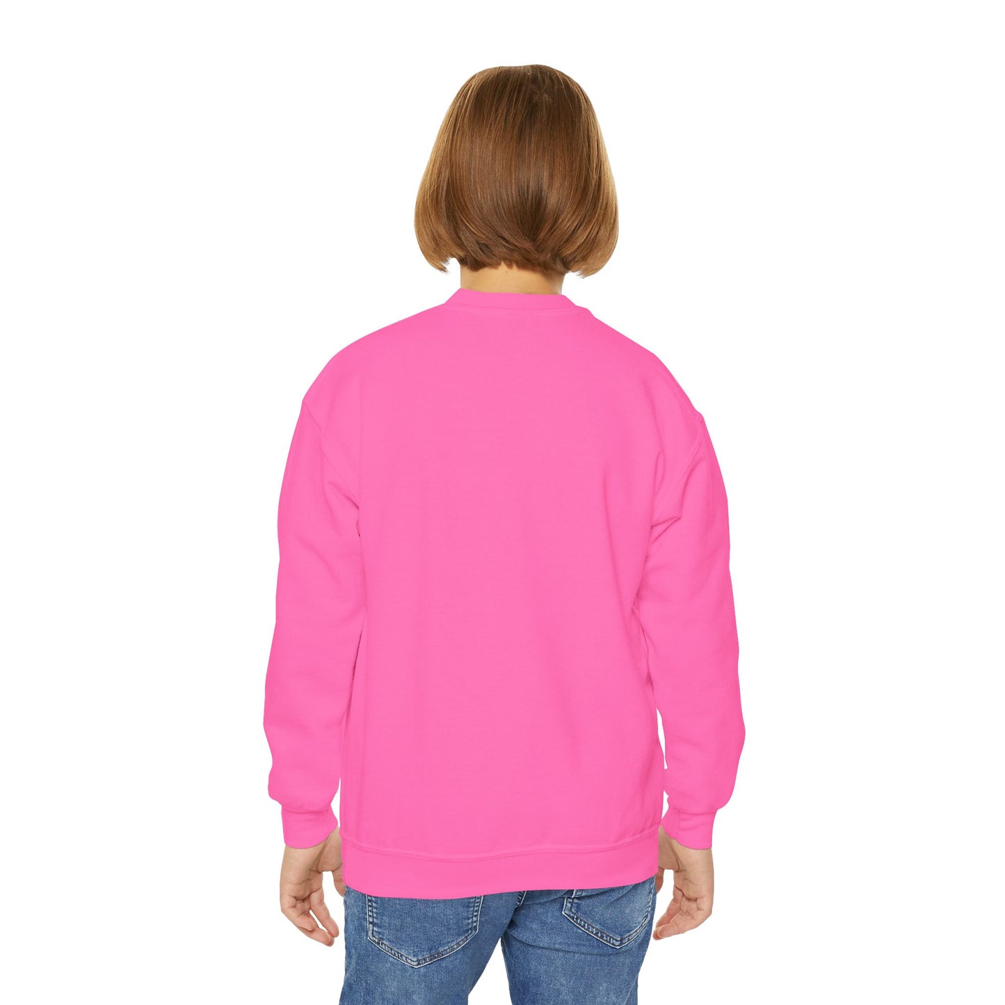 Youth Crewneck Sweatshirt — "Life Happens, Hockey Helps"