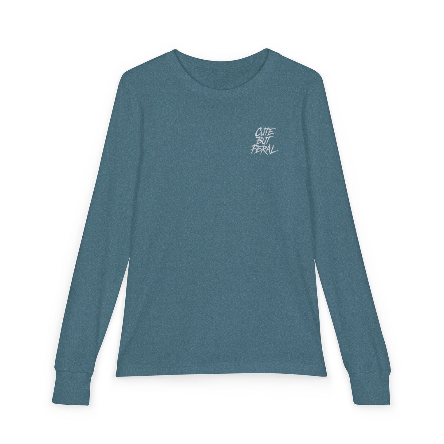 Cute But Feral Youth Long Sleeve Tee — Youth Jersey Shirt with Raccoon Graphic
