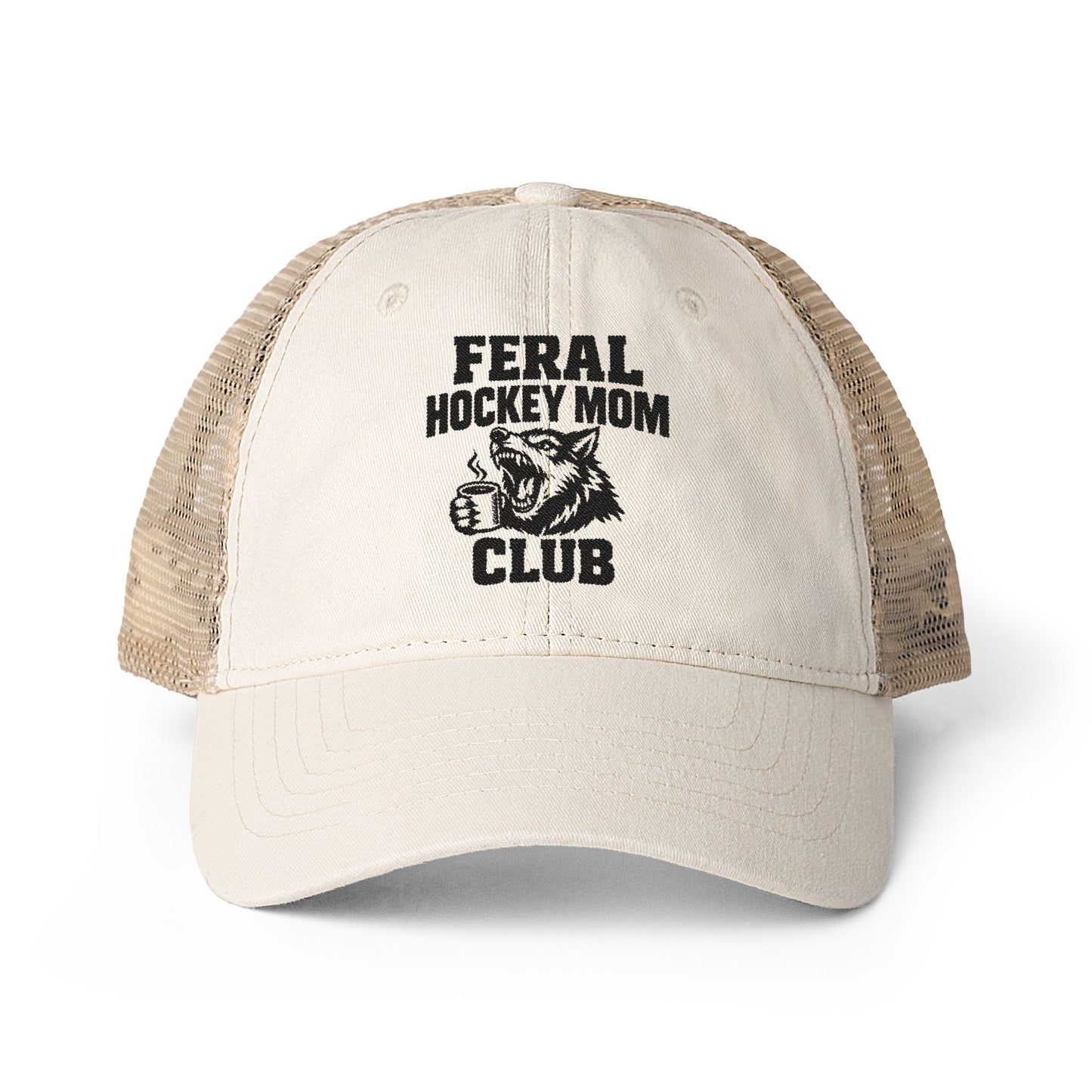 Feral Hockey Moms Club -  Washed Mesh-Back Cap