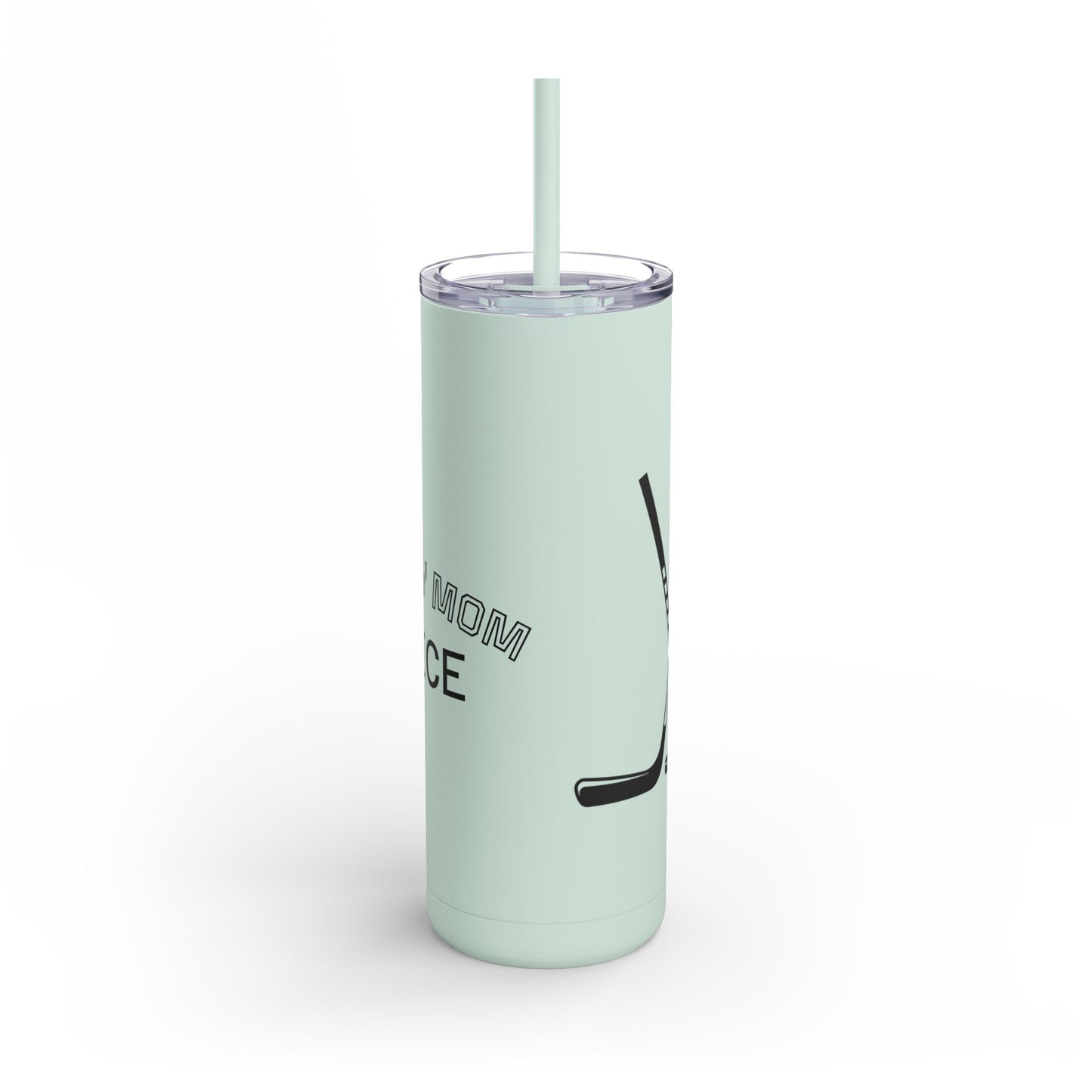 Hockey Themed Skinny Tumbler, Personalized Travel Mug, Sports Team Gift, Hockey Fan Merchandise, Unique Cup for Players