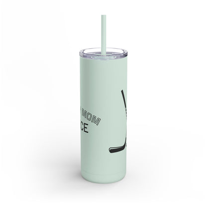 Hockey Themed Skinny Tumbler, Personalized Travel Mug, Sports Team Gift, Hockey Fan Merchandise, Unique Cup for Players