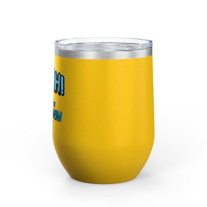 ShhhHockey Mom Wine Tumbler, 12oz | Shhh! I Earned This | Gift for Hockey Moms | Stainless Steel Insulated Cup | Sports Moms