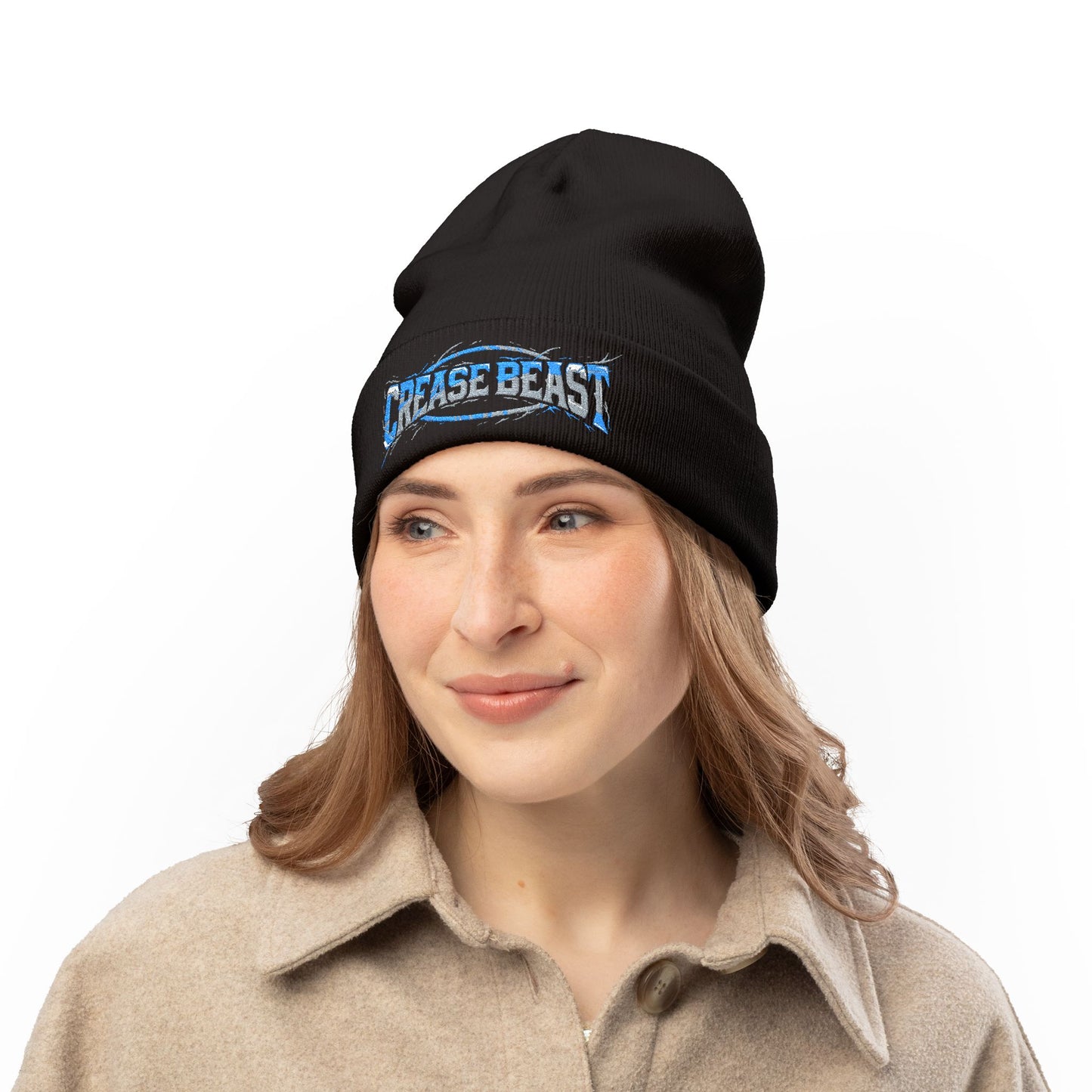 Crease Beast Embroidered Knit Beanie