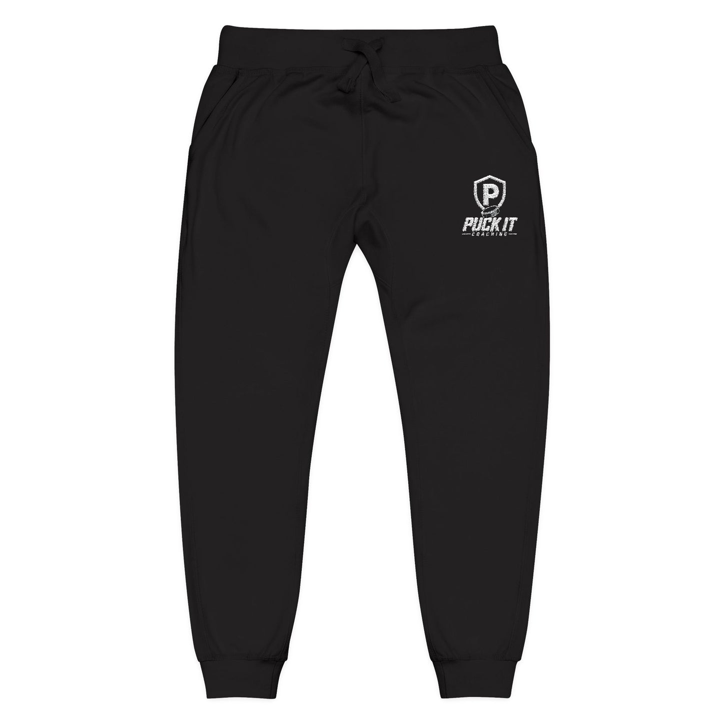 Embroidered Logo Sweatpants — Black Fleece Joggers