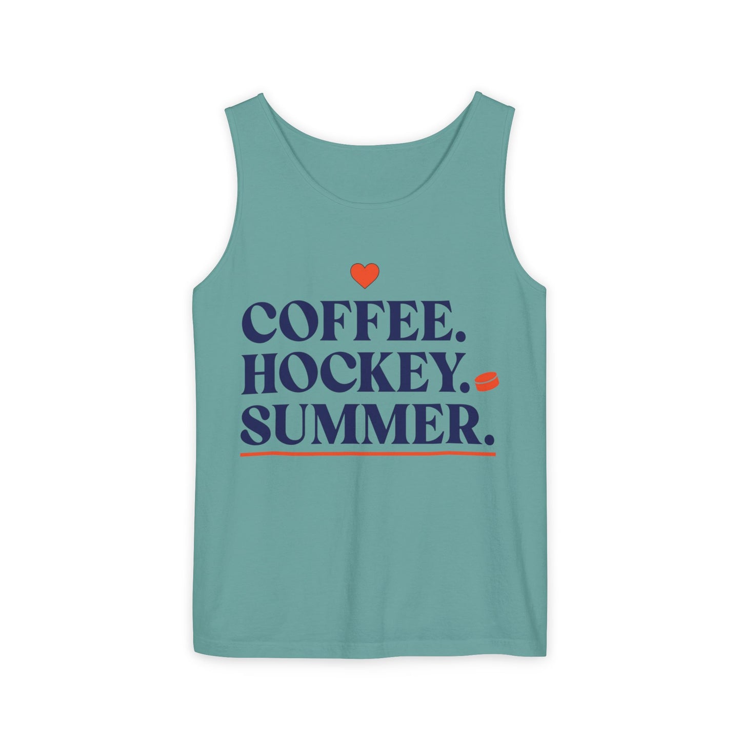 Coffee. Hockey. Summer. Tank Top