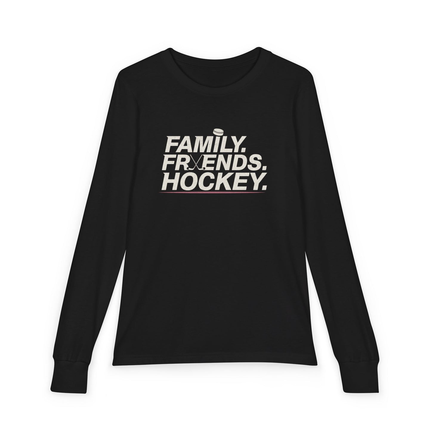 Family Friends Hockey Youth Long Sleeve Tee