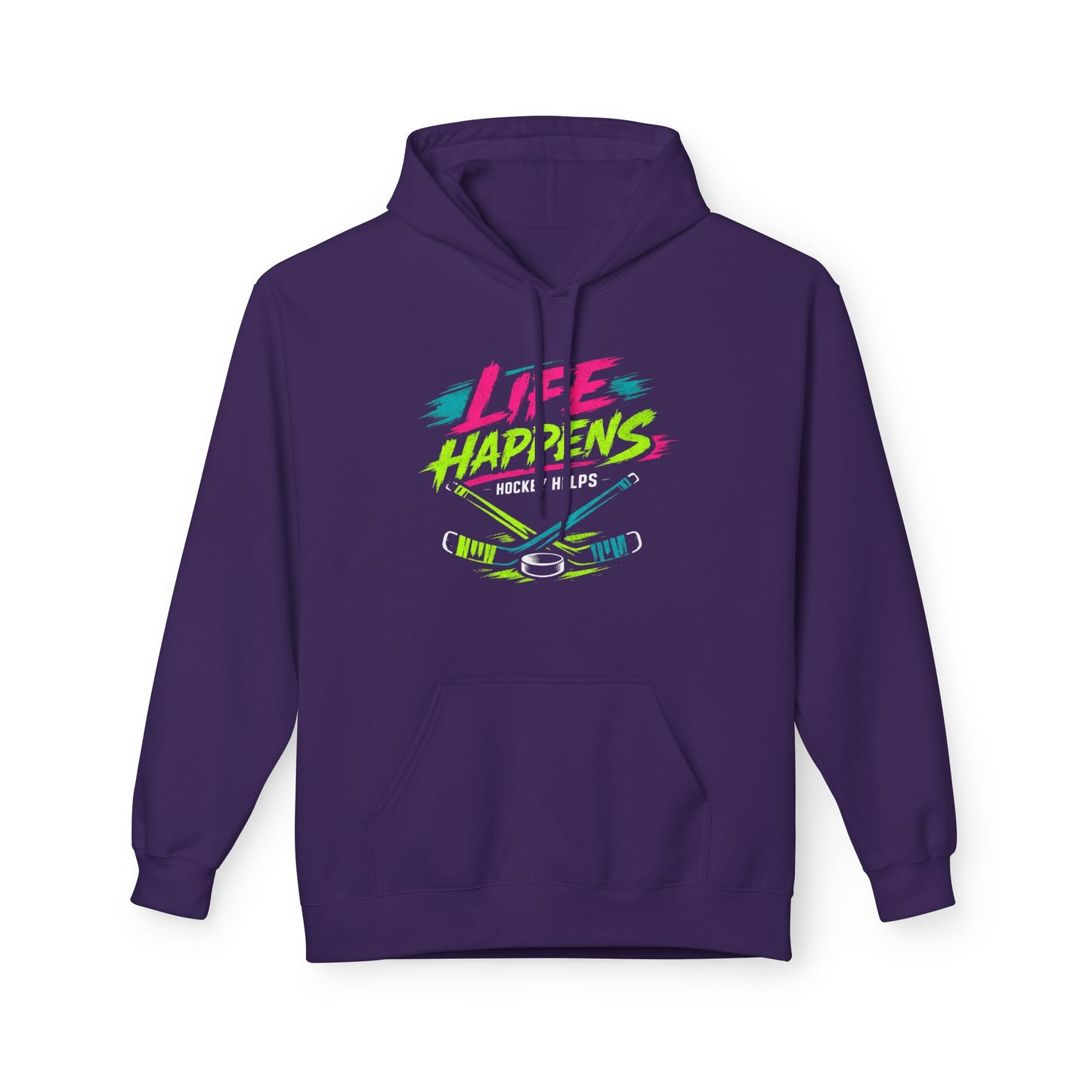 Hockey 'Life Happens' Fleece Hoodie