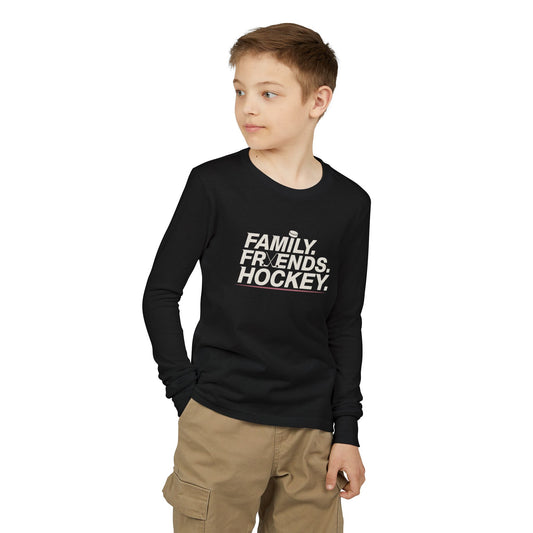 Family Friends Hockey Youth Long Sleeve Tee